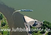 Deutsches Eck, Koblenz, Mosel flie�t in Rhein, Nr. 1375 B. Fischer Luftbild, 6167