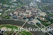 Dresden, Frauenkirche, Zwinger, Semperoper, Bernhard Fischer Luftaufnahme, Nr 1559, 04-2010