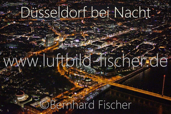 Duesseldorf bei Nacht, Bernhard Fischer Luftbild, Nr. 1885, 23.02.2014