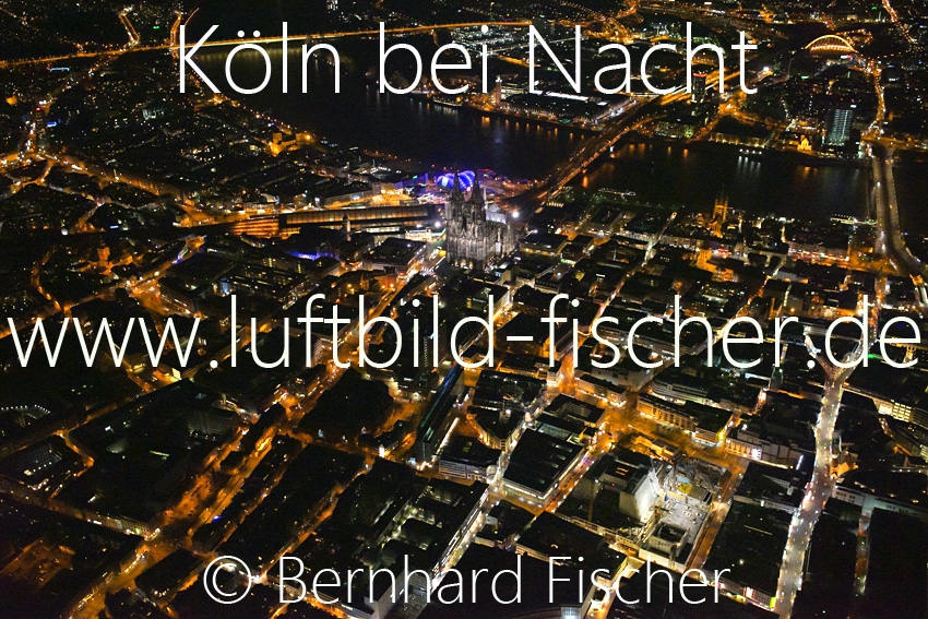 Koeln Luftbild Nacht Bernhard Fischer, Bild Nr. 1894, 23.02.2014