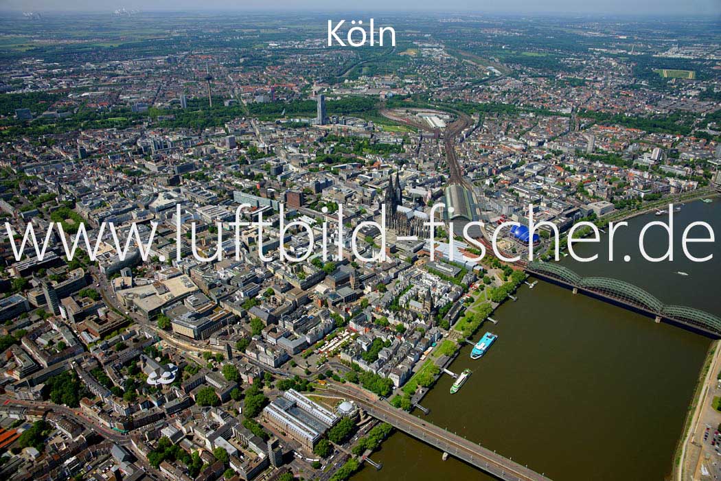 Kln Dom Rhein, Luftbild NRW, Bernhard Fischer, Nr. 1843, 25.05.2012