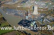 Kraftwerks-Baustelle, L�nen, NRW, November 2009, Nr 1466, Bernhard Fischer Luftbild