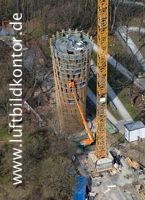 Landesgartenschau 2010 in Hemer, NRW, J�bergturm wird fertiggestellt, Bernhard Fischer Luftaufnahme, Nr 1542