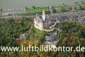 Marksburg w�hrend der Sanierung Luftbild, Bernhard Fischer Luftbild, Nr 1647, 04.10.2010