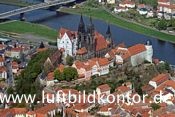 Mei�en, Albrechtsburg, Sachsen, Bernhard Fischer Luftaufnahme, Nr 1580, 04-2010