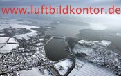 M�hnetalsperre M�hnesee im Winter 2010 Luftbild, Bernhard Fischer Luftbild, Nr 1670, 03.12.2010