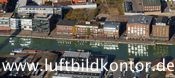 M�nster, Hafen, seltene Spiegelungen durch niedrigen Sonnenstand im Nov., Luftbild Nr 1455, Bernhard Fischer Luftbild