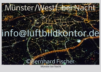 Mnster bei Nacht Luftbild, Nr. 1874, 18.01.2014, Bernhard Fischer