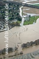 Ruhr-Hochwasser, Schwerte Luftbild, kleiner Bachverlauf ganz gro�, Nr.1716, 15.01.2011, Bernhard Fischer Luftbild
