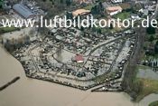 Ruhr-Hochwasser, Schwerte Luftbild, �berflutete Kleingartenanlage, Nr. 1718, 15.01.2011, Bernhard Fischer Luftbild