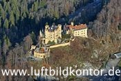 Schloss Hohenschwangau Luftaufnahme, Bayern, Nr. 1766, Bernhard Fischer