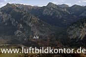 Schloss Neuschwanstein Hohenschwangau Luftaufnahme, Bayern, Nr. 1767, Bernhard Fischer