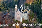 Schloss Neuschwanstein Luftbild, Bayern, Nr. 1768, Bernhard Fischer