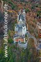 Schloss Neuschwanstein Luftbild, Bayern, Nr. 1769, Bernhard Fischer