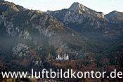 Schloss Neuschwanstein Luftbild, Bayern, Nr. 1771, Bernhard Fischer
