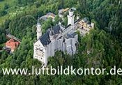 Schloss Neuschwanstein eingerstet, Nr. 1398 B. Fischer Luftbild, 6347