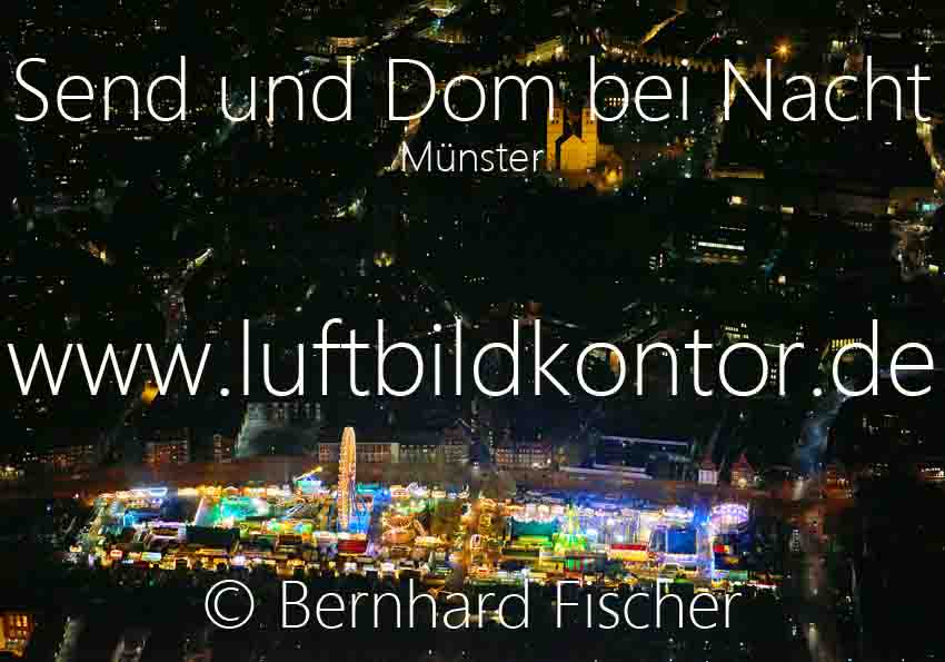 Send Muenster Luftbild Dom Nacht, Bild Nr. 1905, 23.03.2014