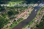 Wehlen, Elbe, Elbsandsteingebirge, Nr. 1374 Bernhard Fischer Luftbild