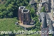 Wernerkapelle Luftbild, Wahrzeichen der Stadt Bacharach am Rhein, Bernhard Fischer Luftbild, Nr. 1756, 25.05.2011