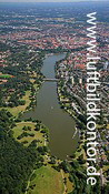 Mnster, Aasee mit Altstadt, 06.08.2020, B. Fischer, Luftbild Nr. 7801