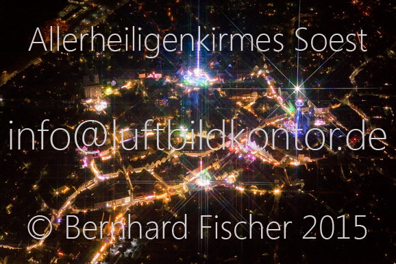 Soest, Allerheiligenkirmes 2015 Nacht Luftbild B. Fischer, Nr. 3058