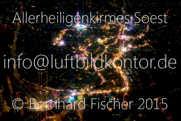 Soest, Allerheiligenkirmes Nacht Luftbild, 06.11.2015, B.Fischer, Nr. 3062-kl
