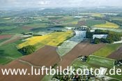 bl�hender Raps mit Schnee im Mai, bei L�bau, Bernhard Fischer Luftbild, Nr 1730, 03.05.2011