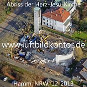 mn_Luftbild Abriss der Herz-Jesu-Kirche, Hamm, Bernhard Fischer Luftbild, 12-2013, Nr. 1857