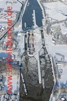 winterliches M�nster Schleuse Luftbild, Bernhard Fischer Luftbild, Nr. 1698, 18.12.2010