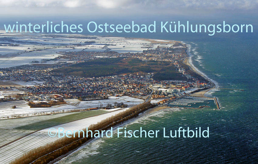 winterliches Ostseebad Khlungsborn, Bernhard Fischer Luftbild,  (Nr. 1831) 21.01.2013